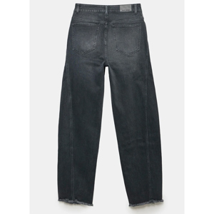 Mint Velvet Washed Black Tapered Barrel Jeans